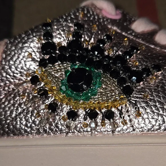 Kurt Geiger Pink Eye Detail Sneakers - Picture 3 of 9